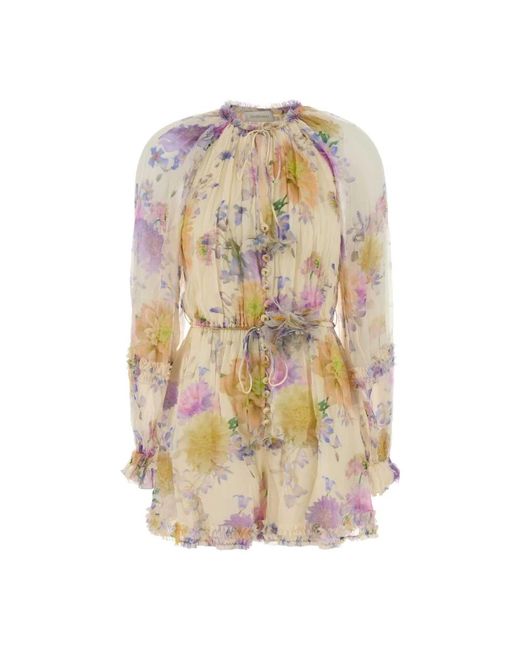 Playsuits Zimmermann de color Natural