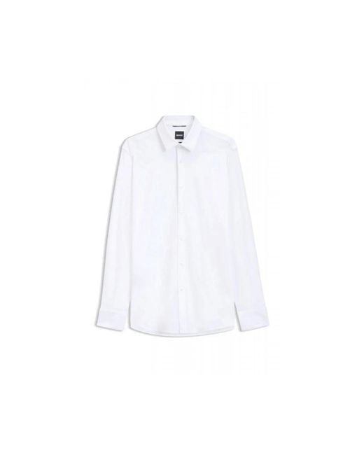 Boss White Formal Shirts for men