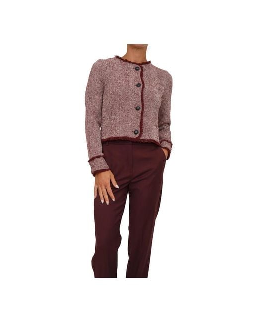 Marella Red Tweed Jackets
