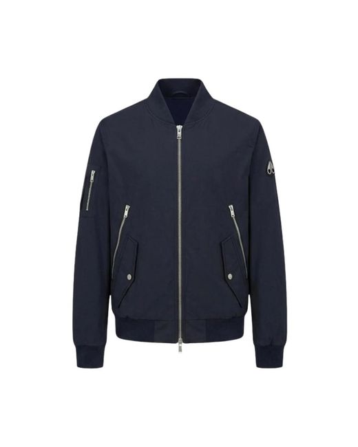 Moose Knuckles Blue Bomber Jackets for men