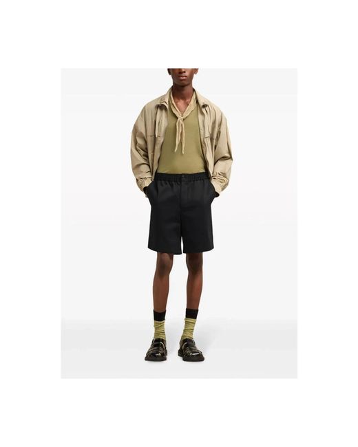 AMI Black Casual Shorts for men