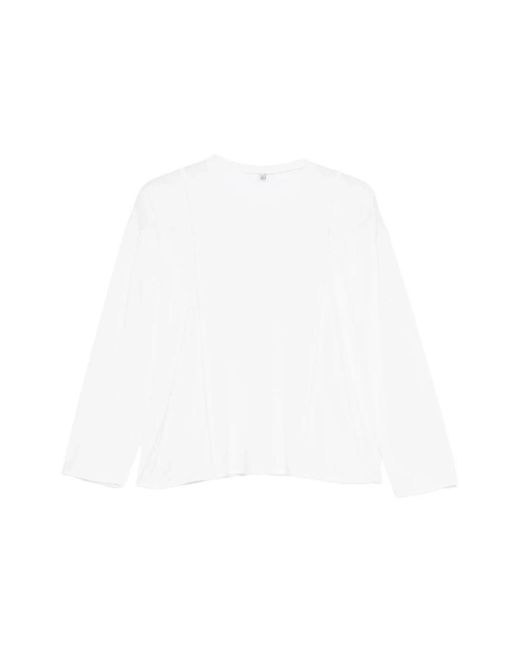 Baserange White Long Sleeve Tops