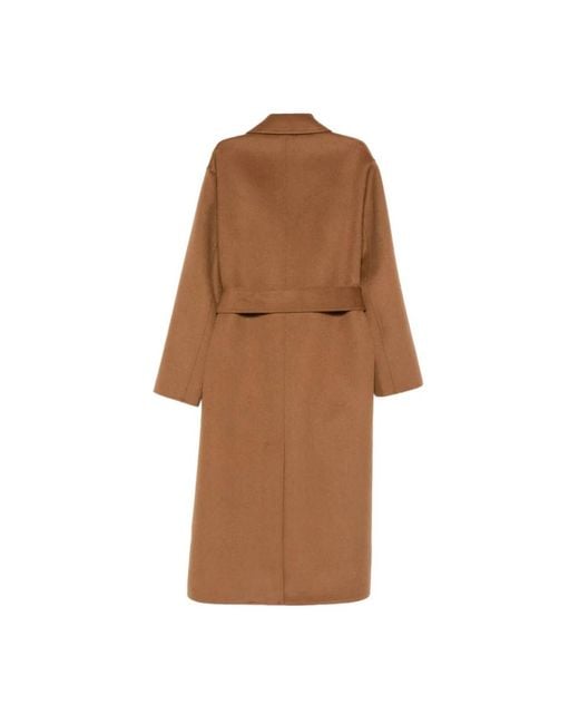 Aspesi Lange, Single-Breasted Jas in het Brown