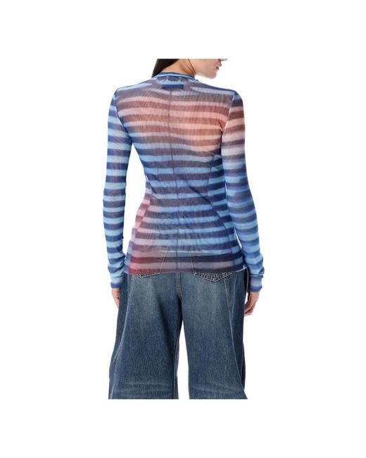 Jean Paul Gaultier Blue Long Sleeve T-Shirts