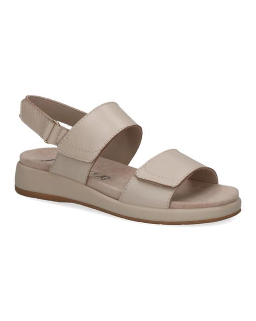 Caprice Metallic Flat Sandals