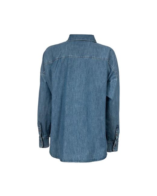 Weekend by Maxmara Landa Katoenen Blouse Met Zakken in het Blue