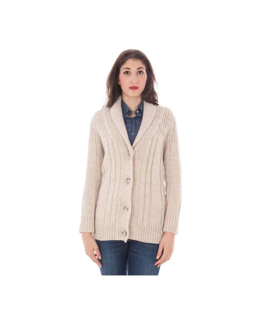 Fred Perry Natural Logo knopf woll cardigan stilvolle frauen