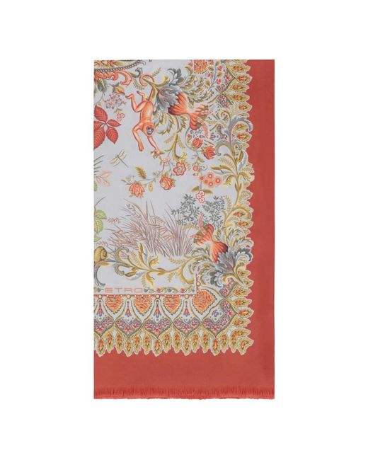 Etro Multicolor Silky Scarves