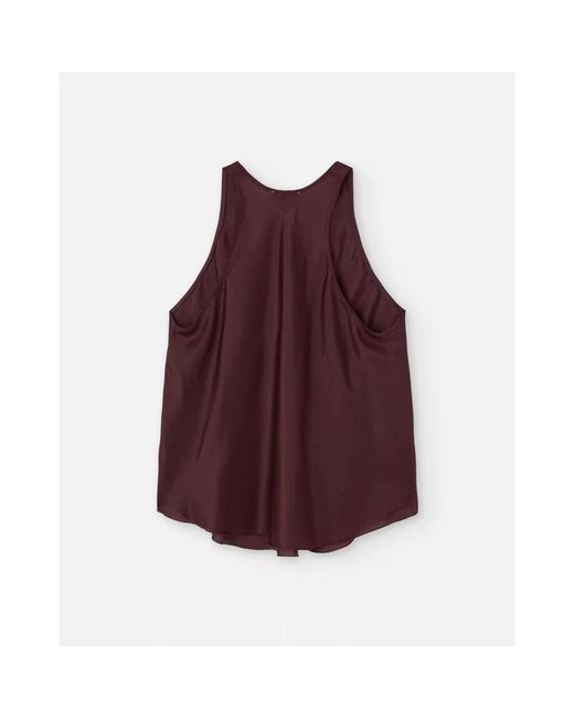 Forte Forte Purple Bordeaux Ärmelloses Top