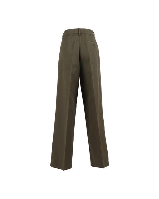 Aspesi Green Straight Trousers