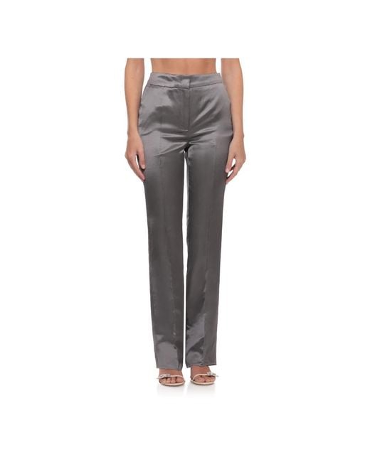 Marella Gray Straight Trousers