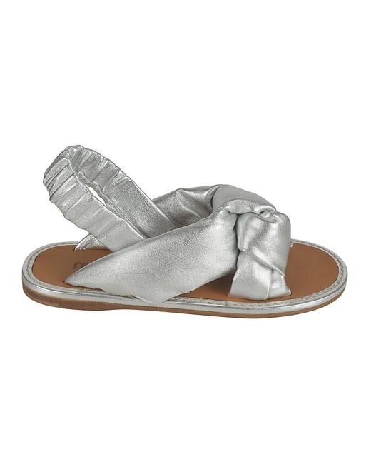 Miu Miu Gray Flat Sandals