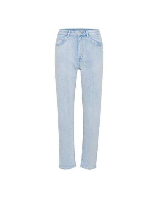 Soaked In Luxury Blue Stylische Slromy Jeans Medium Denim