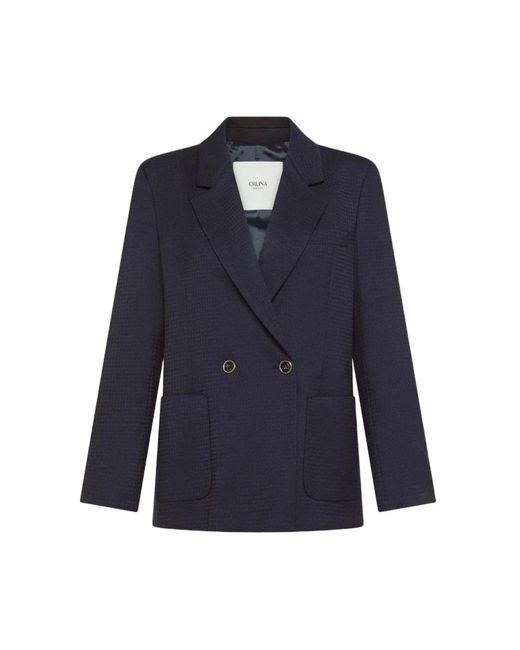 Cruna Jassen ,Blauw ,Wol Lila 511 Blazer in het Blue