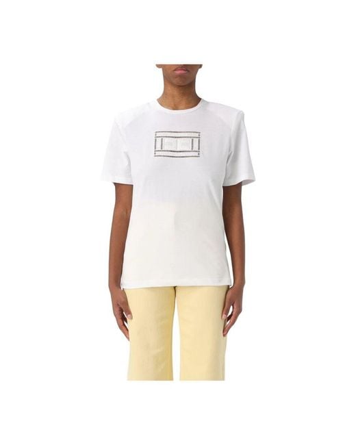 Elisabetta Franchi White T-Shirts