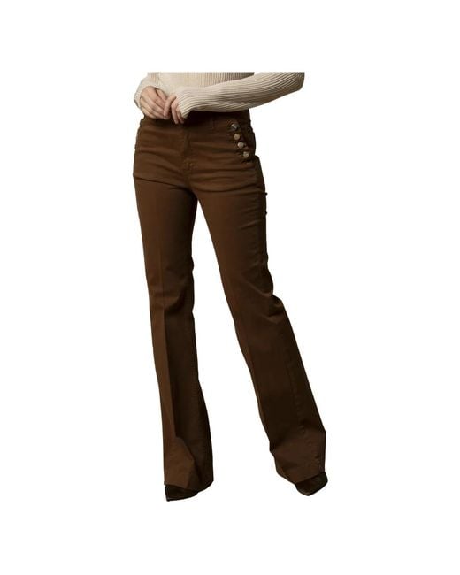 Kocca Women's Brown Flare Jeans