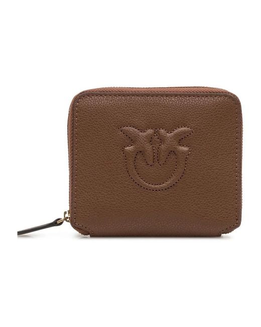 Pinko Accessoires ,Bruin ,Leer Taylor Wallet in het Brown
