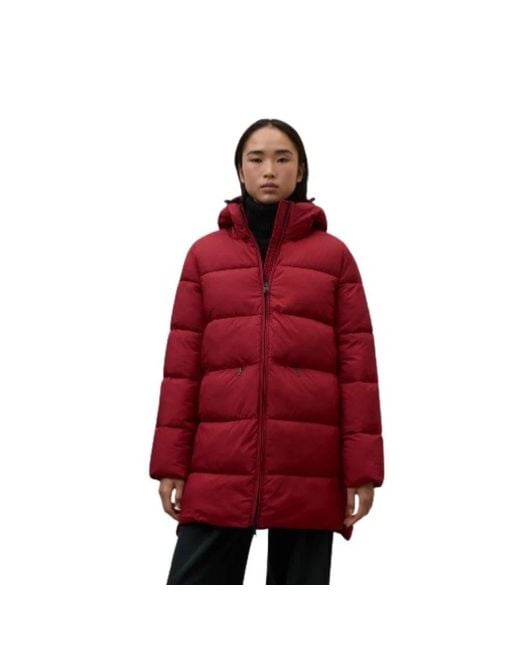 Ecoalf Jassen ,Rood ,Leer Marangu Coat in het Red