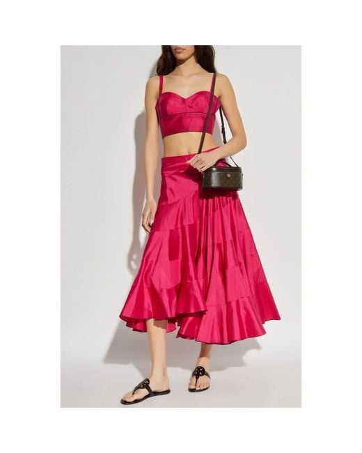Midi Skirts di Tory Burch in Pink