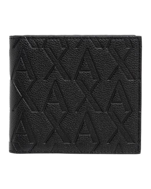 ARMANI EXCHANGE Geldbörse mit logomuster und kartenschlitzen in Black für Herren