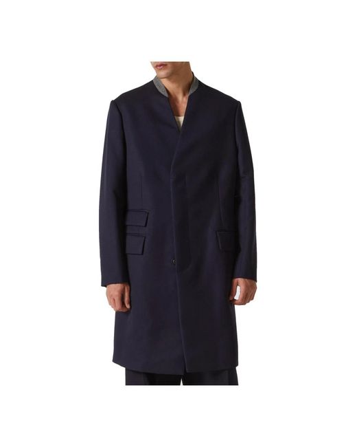 Maison Margiela Blue Single-Breasted Coats for men