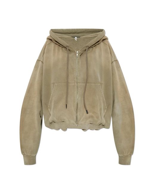 R13 Green Balloon zip-up hoodie