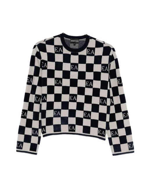 Emporio Armani Black Round-Neck Knitwear