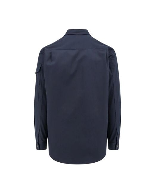 Alexander McQueen Baumwollhemd mit logo-detail und knöpfen in Blue für Herren