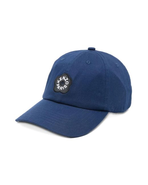 KENZO Blumenmotiv-Kappe in Blue für Herren