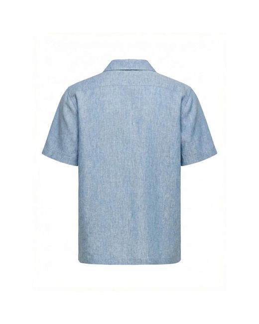 Peserico Blue Short Sleeve Shirts for men