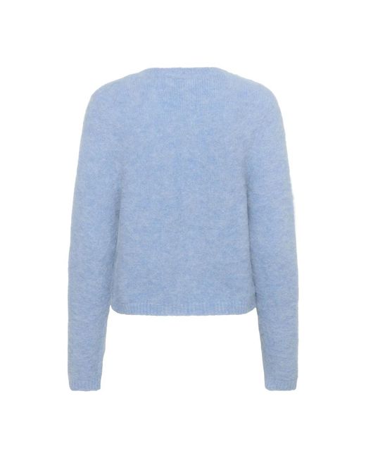 Gestuz Truien & Vesten ,Blauw ,Nylon Orchidee Vest Met Knoopsluiting Aan De Voorkant in het Blue