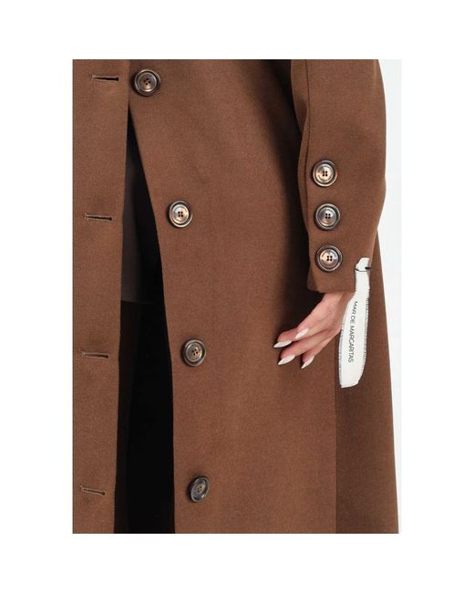 Mar De Margaritas Brown Double-Breasted Coats