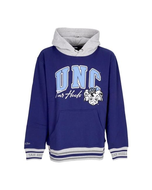 Mitchell & Ness Hoodies & Sweatvesten ,Blauw ,Vintage Logo Fleece Hoodie in het Blue voor heren
