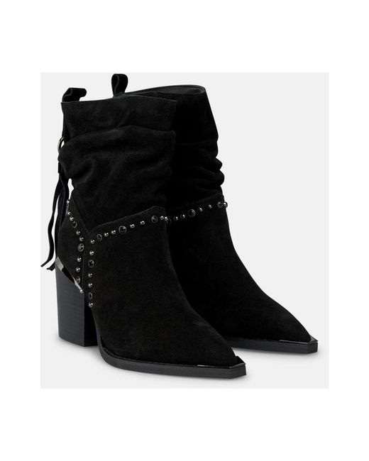 Alma En Pena. Black Cowboy & Biker Boots