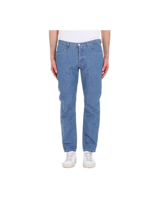 Paolo Pecora Blue Straight Jeans for men