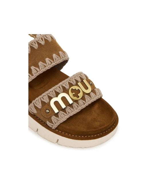 Flat Sandals di Mou in Natural