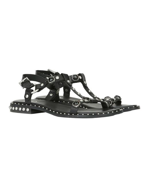 Ash Brown Flat Sandals
