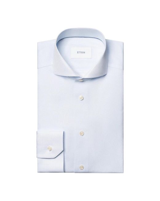 Eton of Sweden Blue Formal Shirts for men