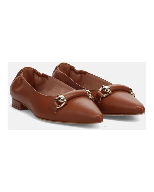 Sangiorgio Brown Ballerina Shoes