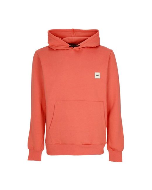 Caterpillar Hoodies & Sweatvesten ,Oranje ,Katoen Lichte Hoodie Oranje Roest in het Orange voor heren