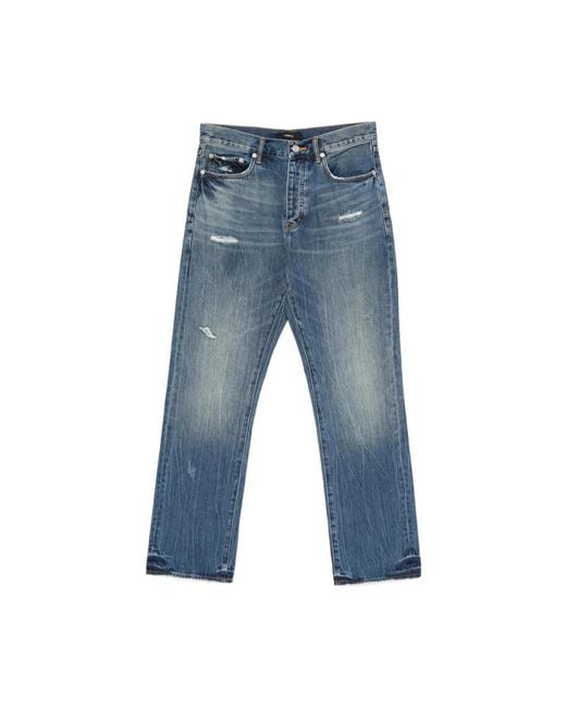 Purple Brand Blue Straight Fit Jeans for men