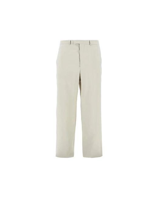 Emporio Armani Natural Straight Trousers for men