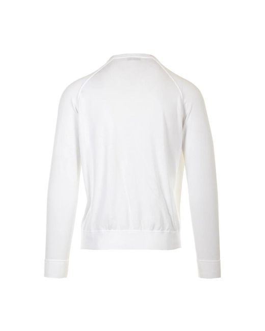 FILIPPO DE LAURENTIIS White Round-Neck Knitwear for men