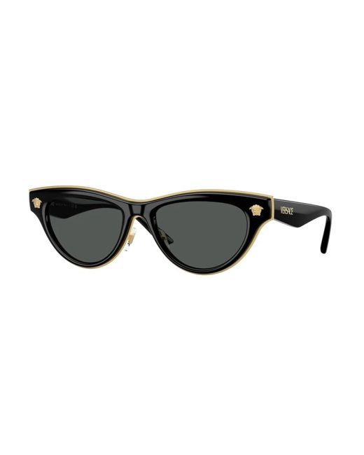 Versace Black Stylische Sonnenbrille Mit Schwarzem Rahmen