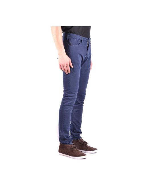 Armani Blue Slim-Fit Trousers for men