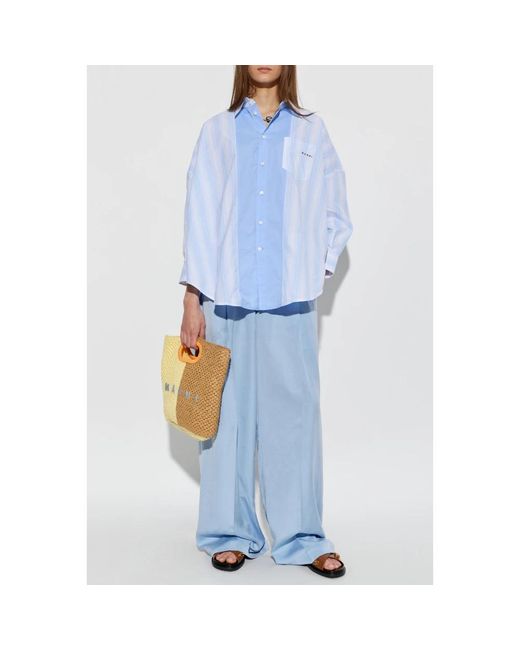 Marni Blue Wide Trousers