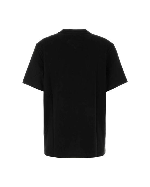 MCM Tops ,Zwart ,Katoen Klassiek Zwart Katoenen T-Shirt in het Black
