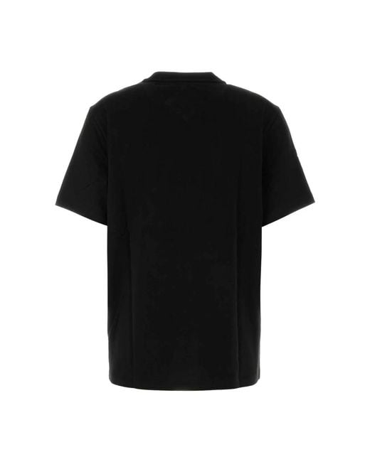 MCM Tops ,Zwart ,Katoen Klassiek Zwart Katoenen T-Shirt in het Black