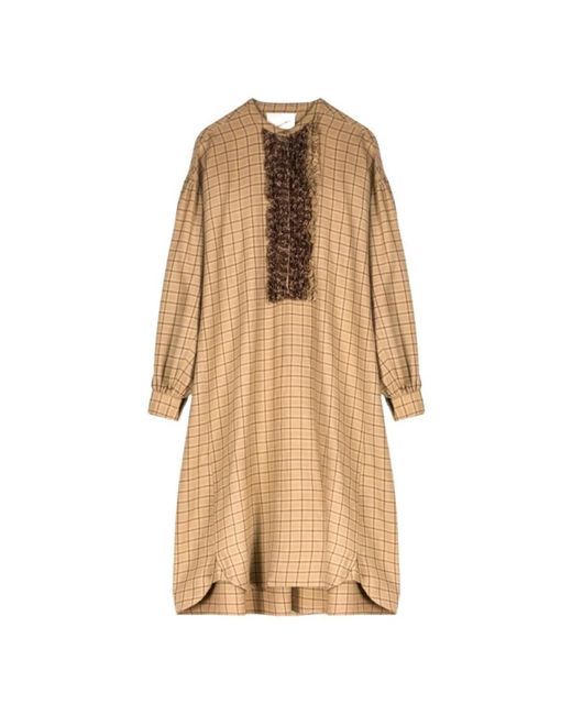 Laurence Bras Natural Midi Dresses
