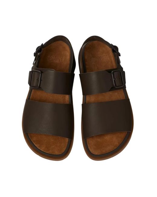 Camper Brown Flat Sandals for men